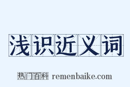 浅识近义词是什么意思的图片